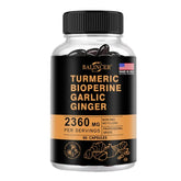 Turmeric and Black Pepper Ginger - Joint Support Supplement Containing Piperin and 95% Curcumin. Digestive and Immune Support